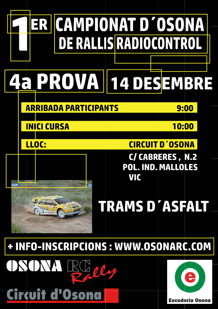 4a PROVA del 1er Campionat d´Osona de Rallis